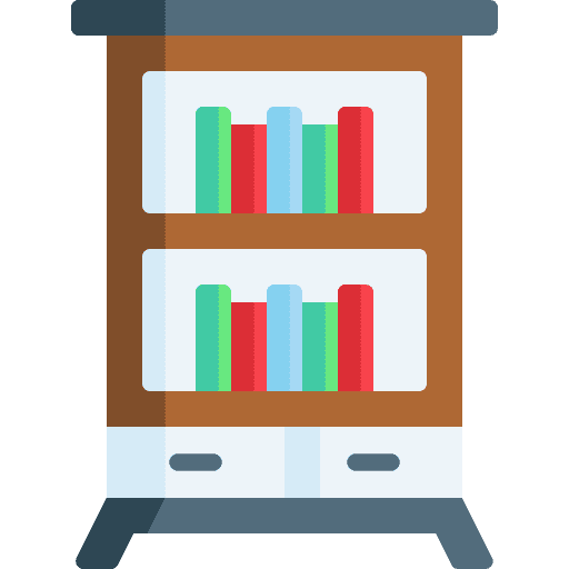 Bookshelf bookshelf furniture storage icon
