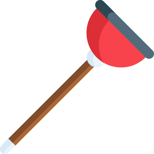 Plunger bathroom construction and tools clean icon
