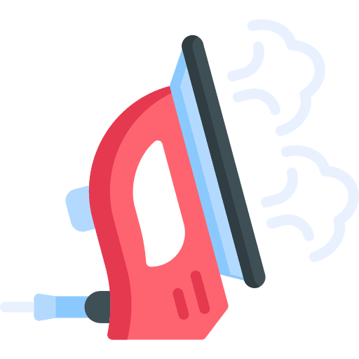 Steam iron furniture and household heat hot icon