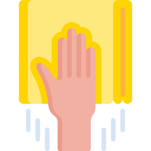 Wipe furniture and household hands and gestures protection icon Wipe furniture and household hands and gestures protection icon