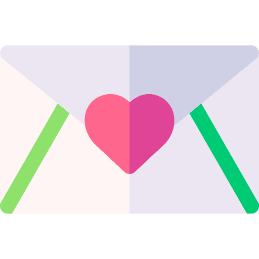 Invitation love message wedding heart icon