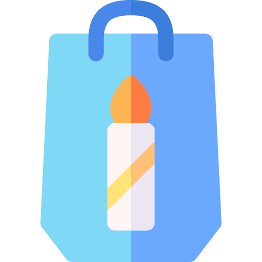 Bag birthday surprise party icon