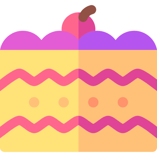 Cake food and restaurant dessert pastry icon