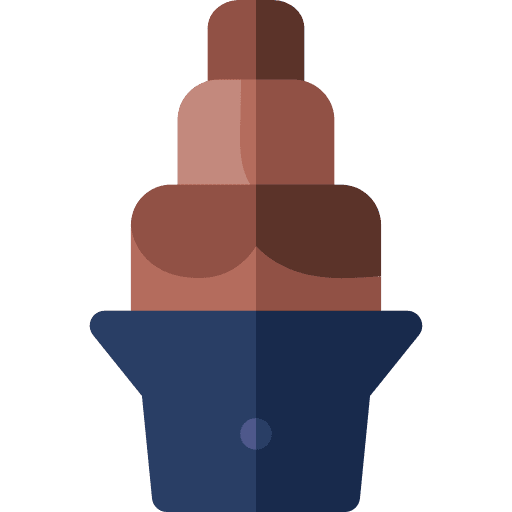 Chocolate fountain dessert food and restaurant food icon
