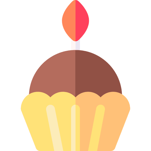 Cupcake bakery birthday food and restaurant icon