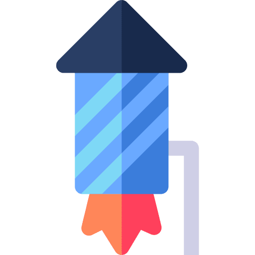Fireworks rocket celebrate firecracker icon