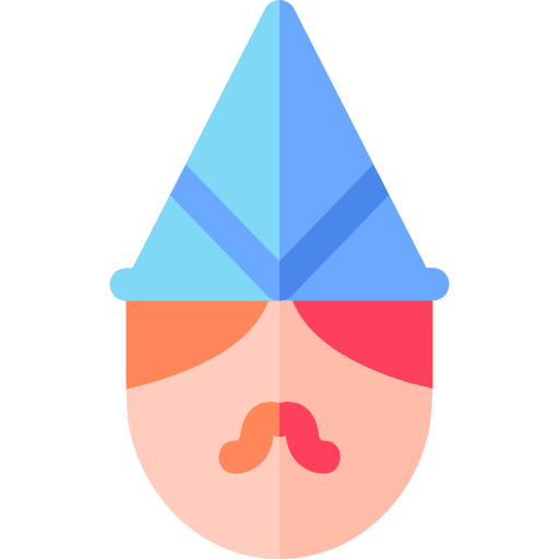 Birthday boy user party hat caucasian icon