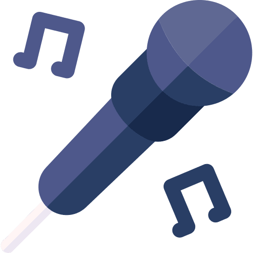 Microphone song microphone musical note icon