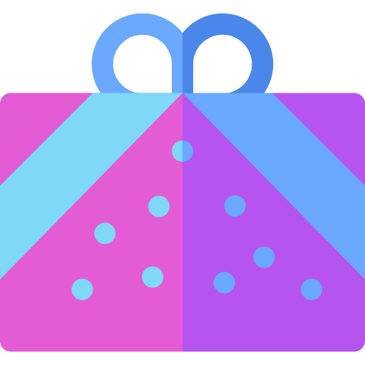 Present gift birthday and party box icon