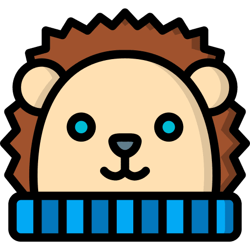 Hedgehog animals hedgehog winter icon