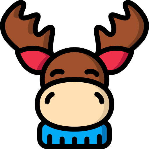 Moose moose winter zoo icon