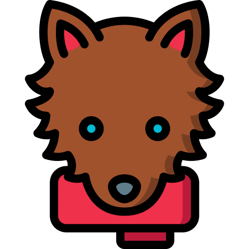 Wolf winter scarf wildlife icon