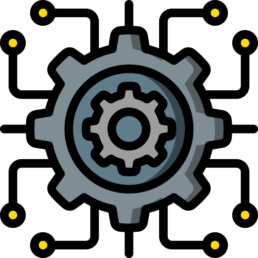 Automation automatic gear construction and tools icon