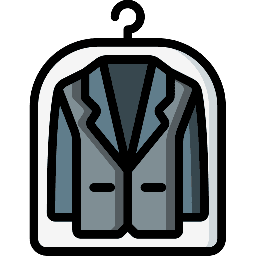 Dry cleaning hang suits laundry icon