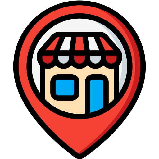 Map pointer localization store location icon