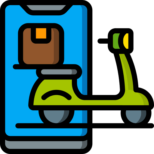 Smartphone shipping and delivery smartphone mobile icon