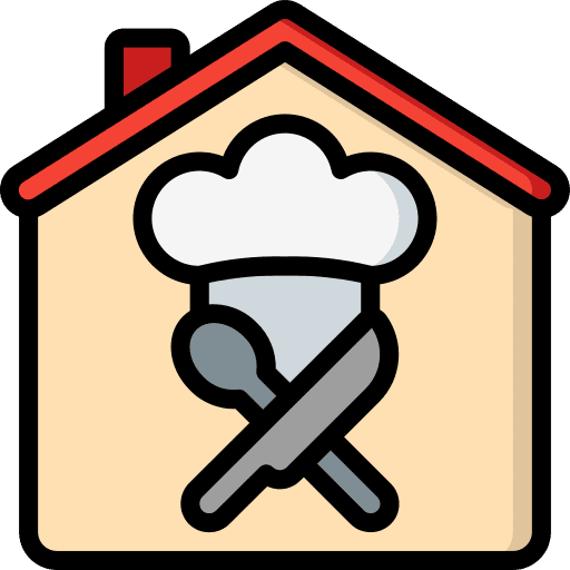 House at home food and restaurant chef icon