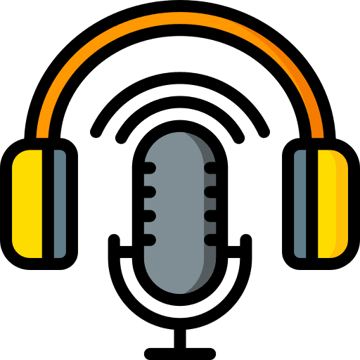 Podcast microphone communications audio icon