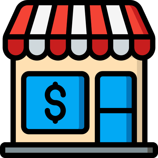 Shop town urban shop icon