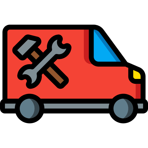 Van maintenance transportation van icon