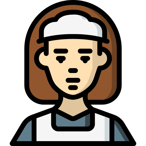 Maid caucasian uniform user icon