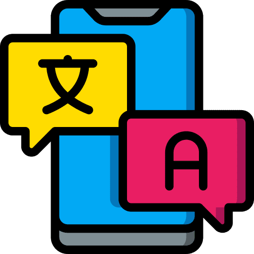 Translator phone translation electronics icon