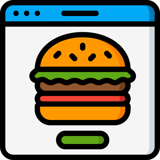 Web browser food and restaurant online shopping online icon