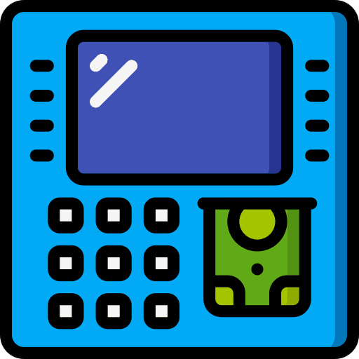 Atm machine business and finance atm machine cash withdrawal icon