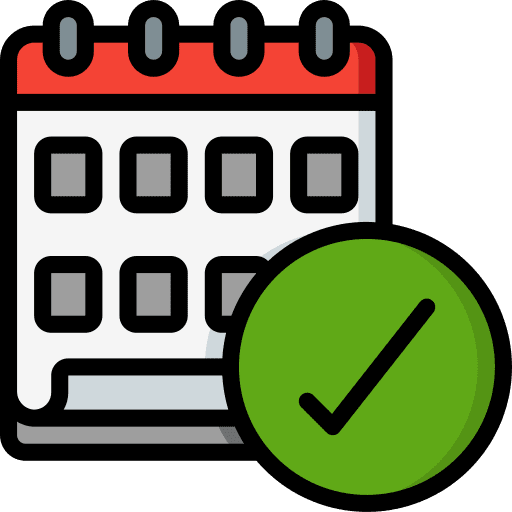 Calendar time and date events schedule icon