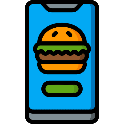 Smartphone online order order food food delivery icon