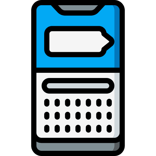 Smartphone phone texting message icon