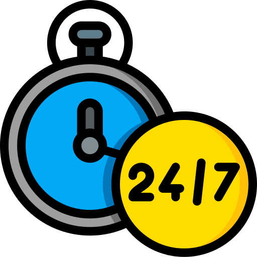 Stop watch time and date delivery 24 icon