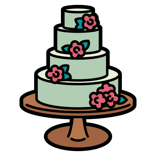 Cake marriage bakery cake icon