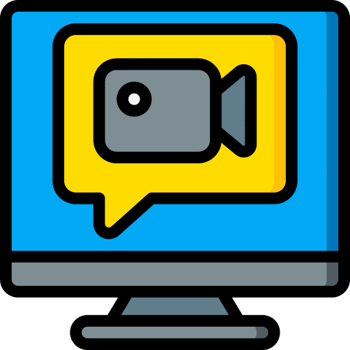 Video call elearning meeting video icon