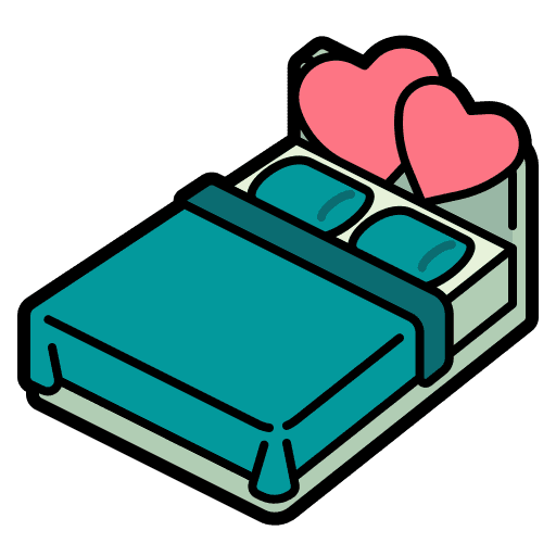 Bed married heart valentines day icon Bed married heart valentines day icon