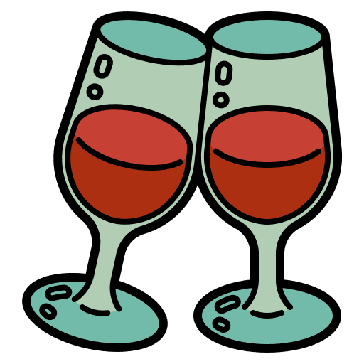 Wine glasses cheers food food and restaurant icon Wine glasses cheers food food and restaurant icon