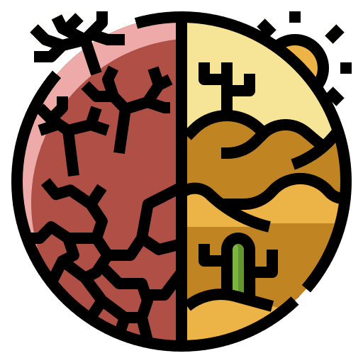 Climate change global warming natural disaster arid icon Climate change global warming natural disaster arid icon