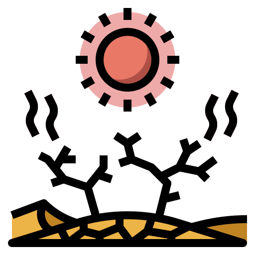 Drought drought temperature disaster icon