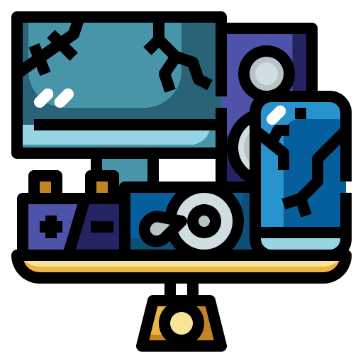 Electronic devices electronics batteries ecology and environment icon