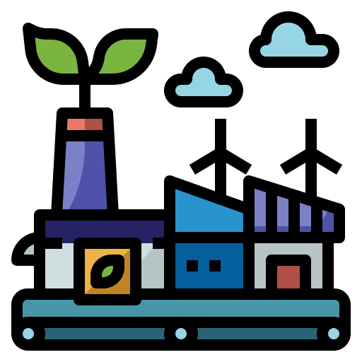 Enviromentally friendly ecology manufacture environment icon
