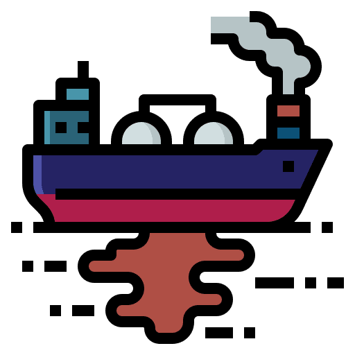 Oil tanker oil tanker spill water pollution icon Oil tanker oil tanker spill water pollution icon