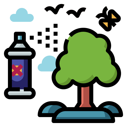 Pollution farming and gardening spray toxic icon Pollution farming and gardening spray toxic icon