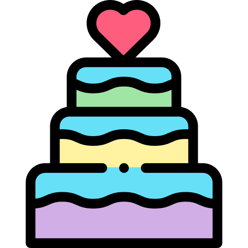 Cake cake rainbow dessert icon