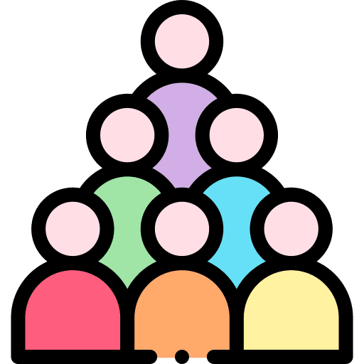 Friends gathering group people icon