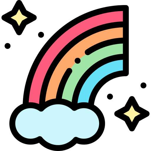 Rainbow holidays rainbow spring icon