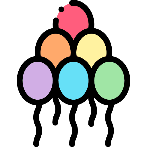 Balloons birthday celebration party icon Balloons birthday celebration party icon