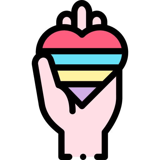 Heart hand love and romance lgbt icon Heart hand love and romance lgbt icon