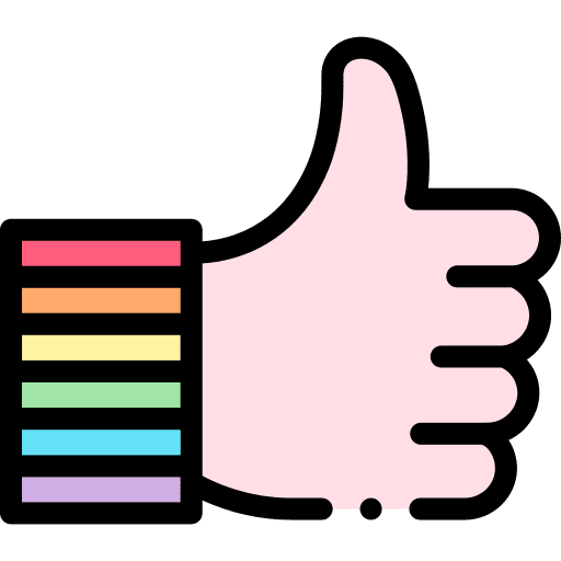 Like finger gestures pride icon Like finger gestures pride icon