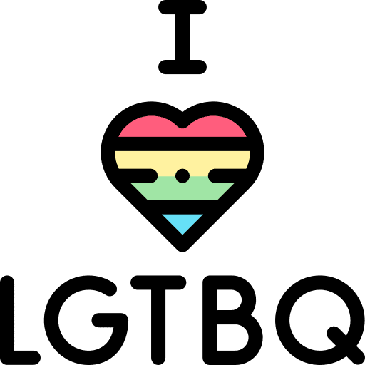 Love homosexual gay world pride day icon Love homosexual gay world pride day icon