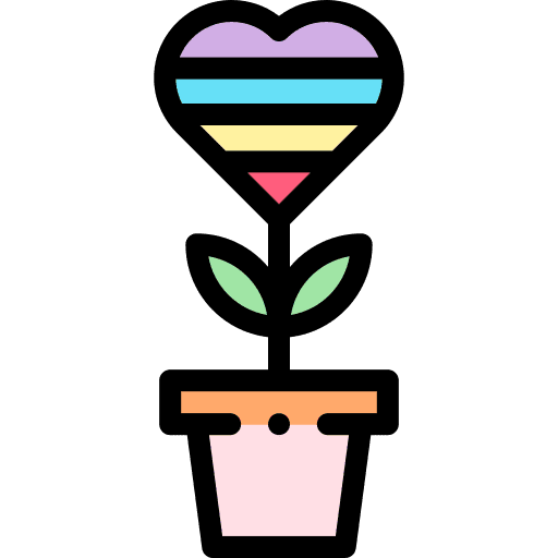 Love nature plant pot love icon Love nature plant pot love icon